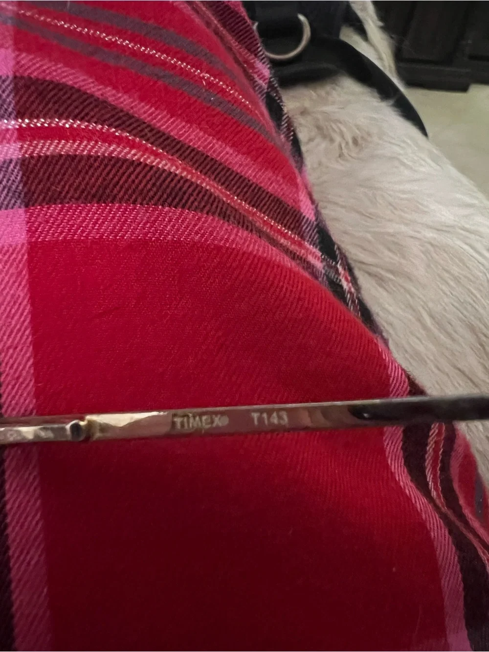 vintage Timex T143 lightweight gold-tone metal eyeglass frame